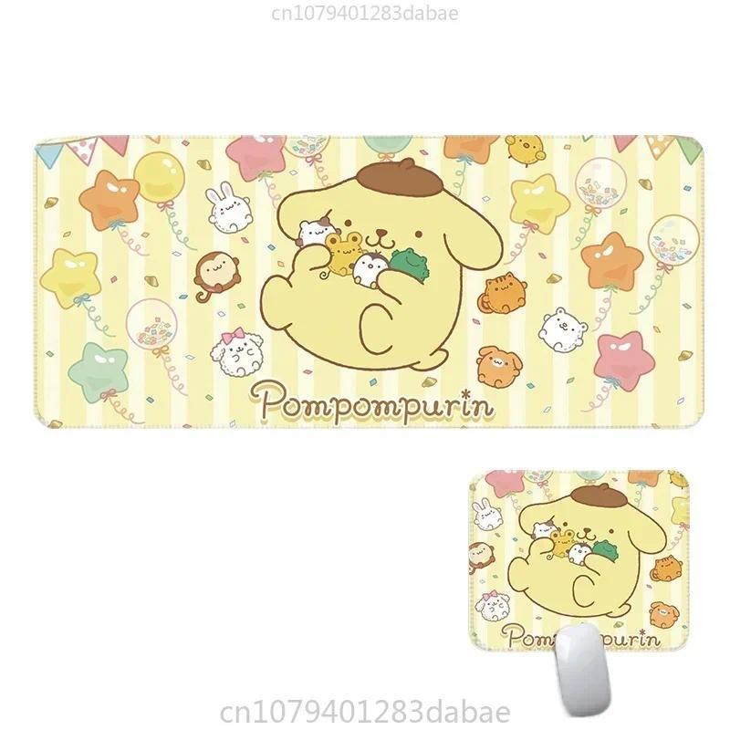 SANRIO ขนาดสํานักงานจับคู่แผ่นรองเมาส์ตารางเสื่อ ซานริโอ ปอมปอมปูริน แผ่นรองเมาส์ระงับการ์ตูนแป้นพิมพ์แผ่นลื่นตารางเสื่อ