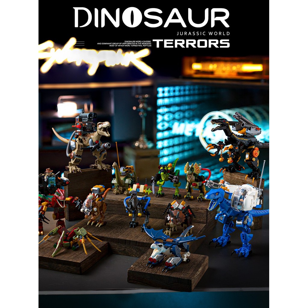 Lego Lego Lego jursic world Lego official store Tyrannosaurus Rex Mechanical Beam Dragon Building Blocks Velociraptor ประกอบของเล่นโลกจูราสสิกไดโนเสาร์ Mecha เหมาะสําหรับ