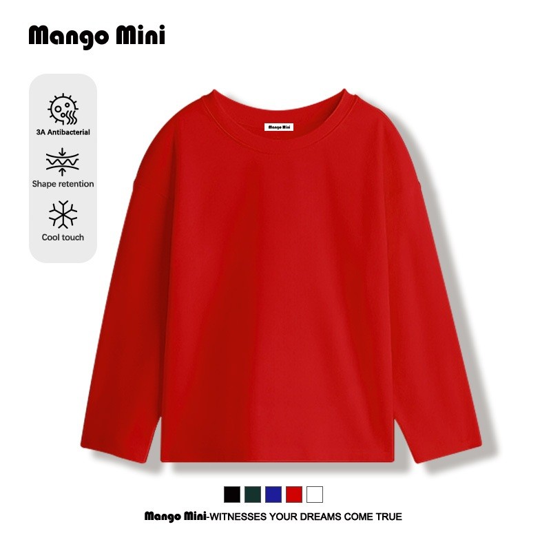 เสื้อยืดแขนยาว สีพื้น เสื้อแขนยาวเด็ก งานจริงสวย ฤดูใบไม้ผลิและฤดูใบไม้ร่วง (ส่งเร็ว จัดส่งจากไทย)