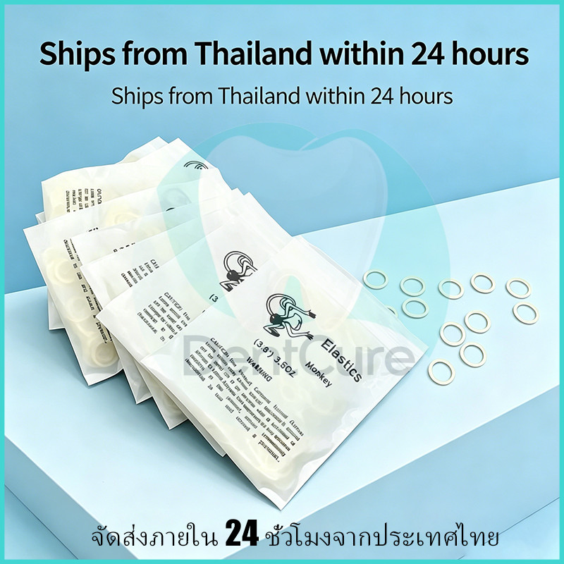 ยางยืดหยุ่น คุณภาพสูง 3.5oz  ออนซ์ 500 ชิ้ Dental Ortho Elastic Bands/Rubber Bands Elastic Band