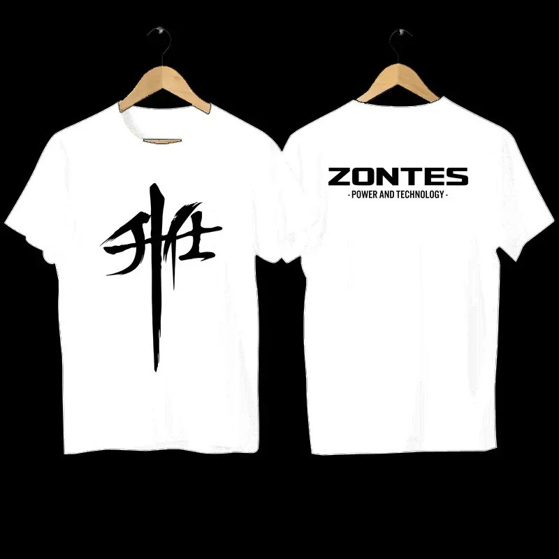 สำหรับ Zontes G1 125 ZT125 G1 ZT125U ZT 125 U ZX เสื้อยืดแขนสั้นคอตตอนใหม่สำหรับผู้ชายและผู้หญิง คอกลม พิมพ์โลโก้
