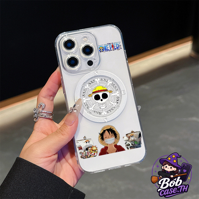 Local Deliver วันพีซ เคสใสแม่เหล็ก น่ารักหวาน กันกระแทก สำหรับ iPhone 17 16 15 14 13 12 11 Pro Max Plus CX56