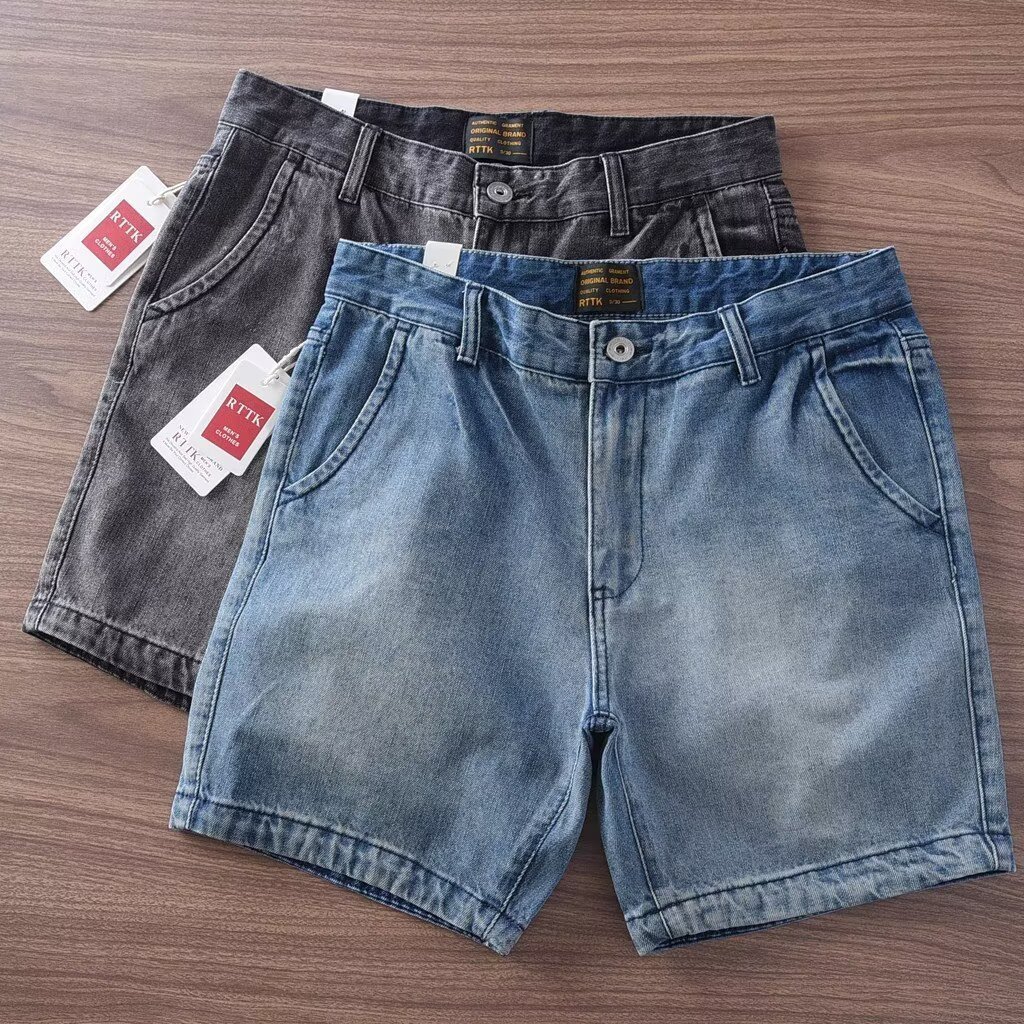 Summer Men's Vintage Slim Fit Casual Denim Shorts