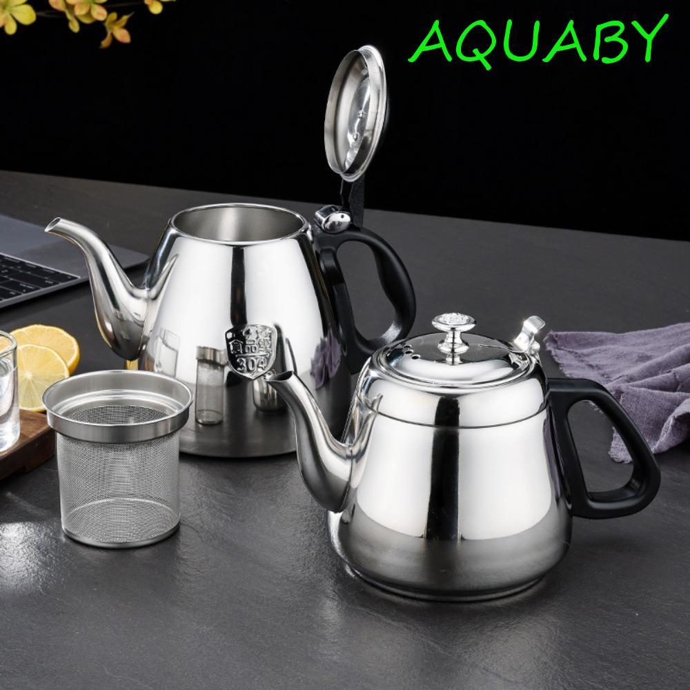 AQUABY กาน้ําชาสแตนเลส, กาต้มน้ําพกพาสะดวกน้ําหนักเบา, หนาพร้อมตัวกรองทนการตก 1.2L/1.5L/2L กาแฟเตาน้ํา