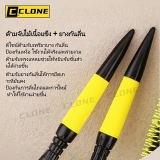 หวีม้วนผมทรงกลมสำหรับช่างตัดผม ทำจากเซรามิกและอลูมิเนียม สีเหลือง แปรงเป่าผม ทำจากไม้เนื้อแข็ง กันลื่น