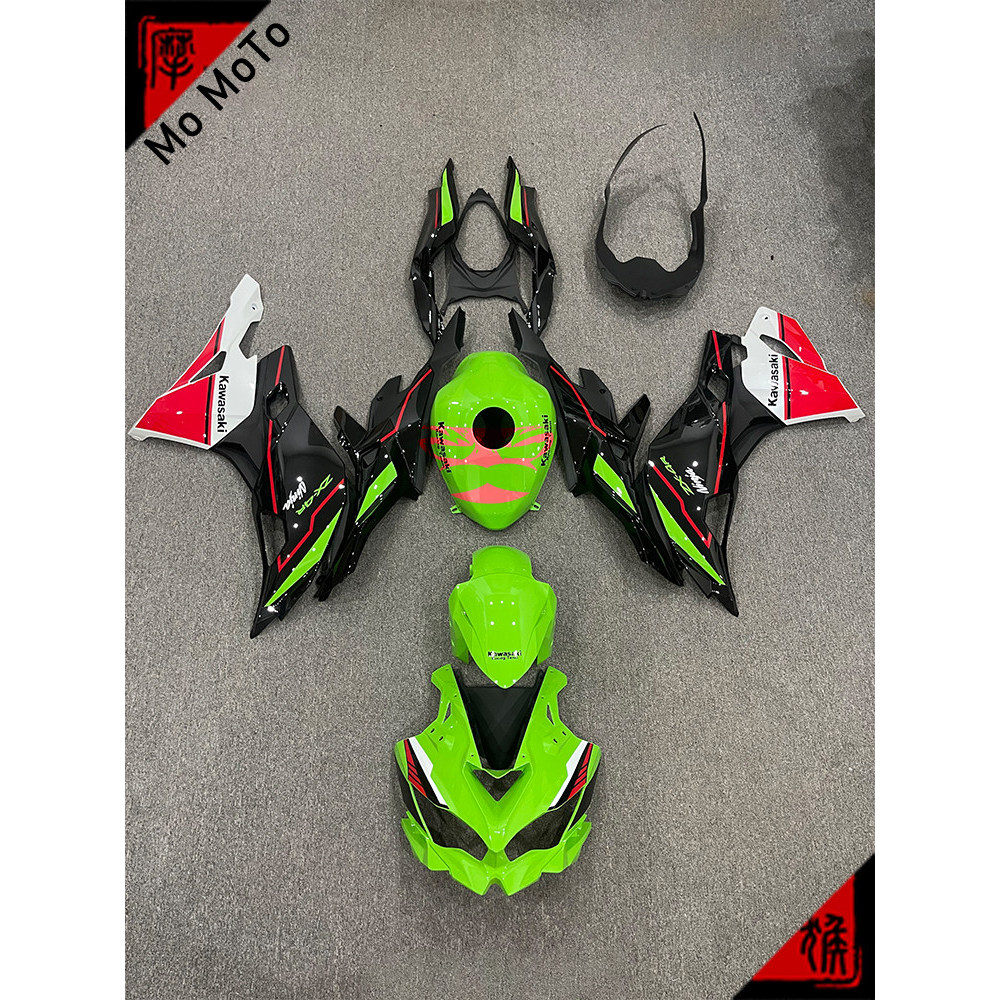 แฟริ่งบิ๊กไบค์ Kawasaki ZX-4R ZX-4RR เต็มคัน สั่งทำสี/โลโก้ได้ ลายแต่งคัสตอม สติ๊กเกอร์ แฟริ่งรอบคัน