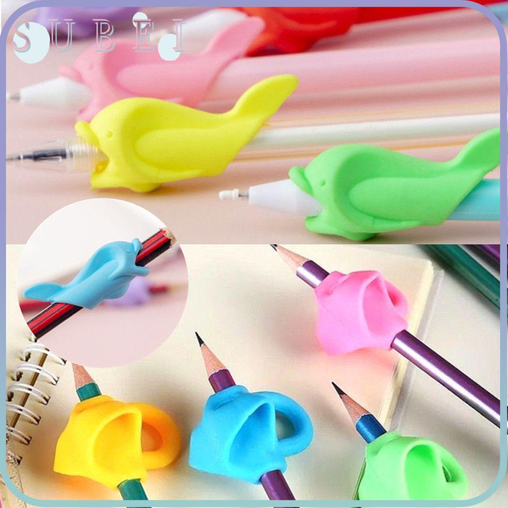 ซูคา สีสุ่มซิลิโคนดินสอจับเครื่องเขียนตามหลักสรีรศาสตร์เด็กผู้ใหญ่ท่าทางแก้ไขเครื่องมือ