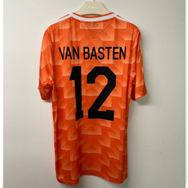 Retro 1988 เสื้อฟุตบอลเนเธอร์แลนด์ GULLIT VAN BASTEN Mens Classic