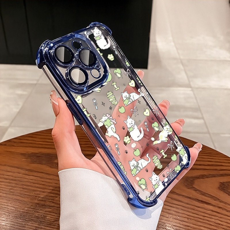ชัดเจน เคส สำหรับ Oppo A6X A6T A6C A5X A3x A3 A6 A5 Pro A60 A98 A79 A18 A38 A77S A57 A77 A16 A17 A17K A76 A96 หรูหราพรีเมี่ยมน่ารักโบว์แมวโปร่งใสชุบกันกระแทกกรณีโทรศัพท์อ่อน