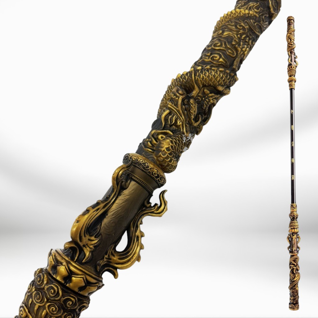 [Pre Order]  กระบอง Ruyi Jingu Bang 200cm ของ Sun Wukong รุ่น 2.0 จาก Black Myth: Wukong โลหะสามารถย