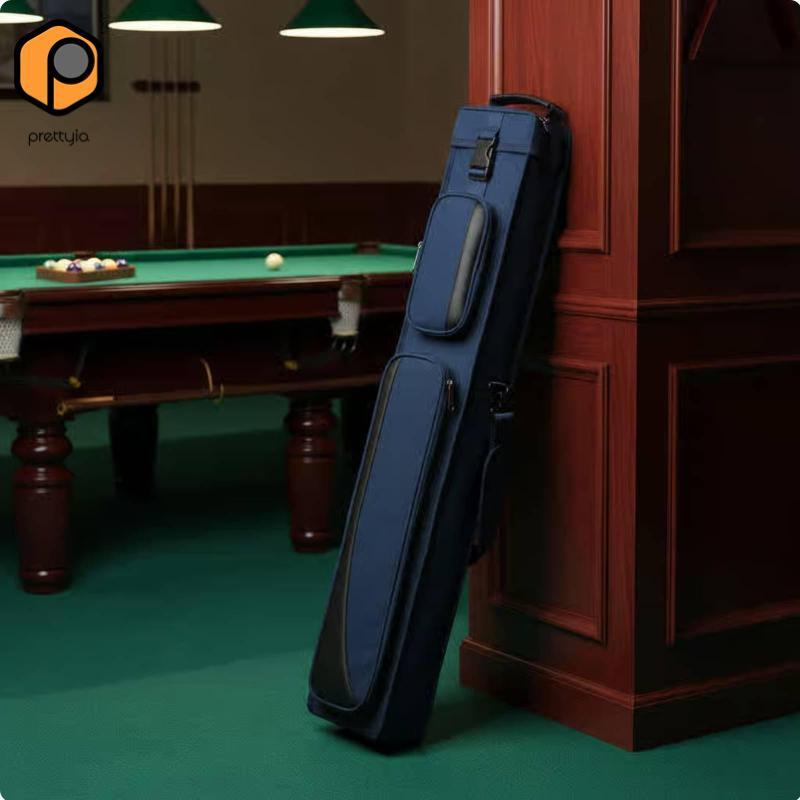 Prettyia บิลเลียดคิวกรณี Carrier Hard Oxford ผ้าขนาดใหญ่ความจุ Cue กระเป๋าพร้อมที่จับสําหรับสระว่ายน้ํา Cue และอุปกรณ์เสริม