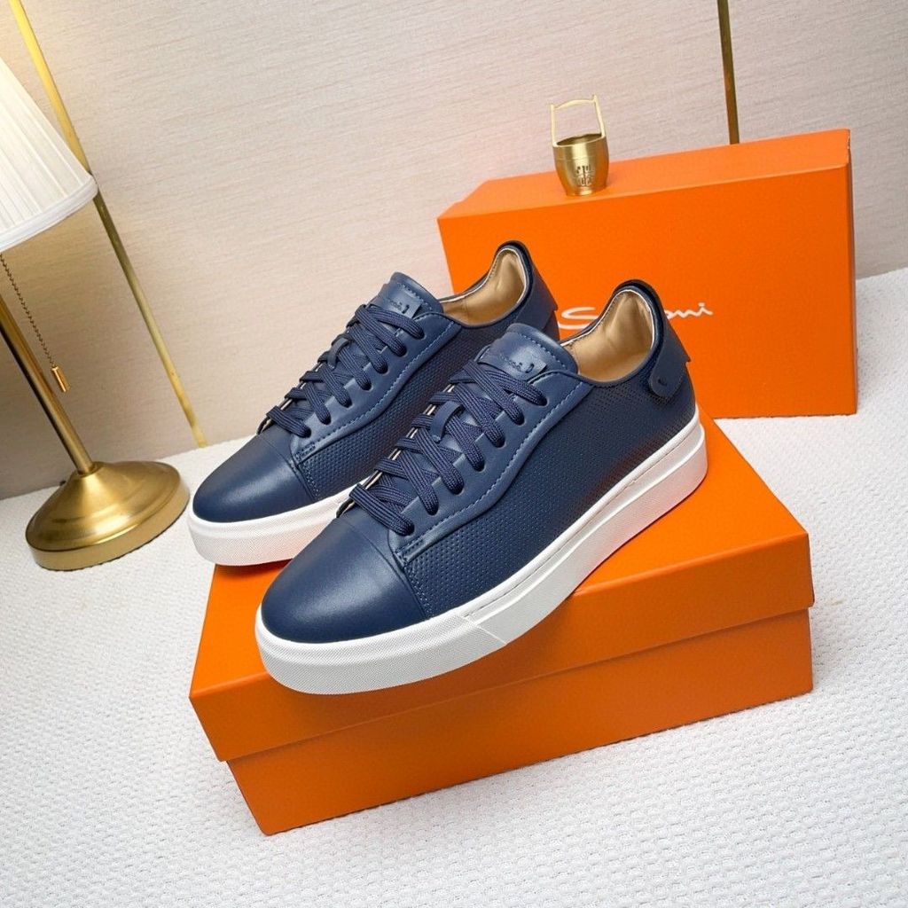 Y8TH Sant*** Men's sports casual shoes, new thick-soled versatile lace-up fashion lightweight white 
