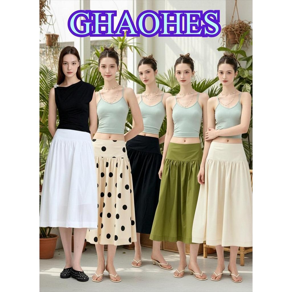🔥👗GHAOHES White Whisper Skirt กระโปรงเอวสูง สีขาวละมุน+ทรงเข้ารูป ปรับสัดส่วนสวยลงตัว สาวแฟชั่น รุ่นฮิตติดเทรนด์