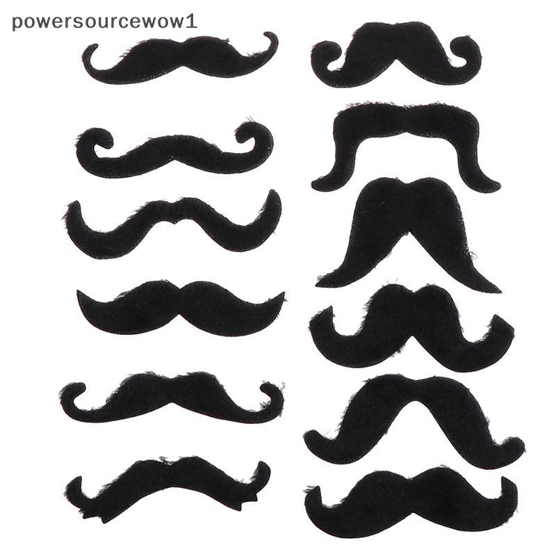 WOW 12 ชิ้น/เซ็ตปลอม Moustaches Self กาว Joke เม็กซิกัน Novelty Party Supply TH
