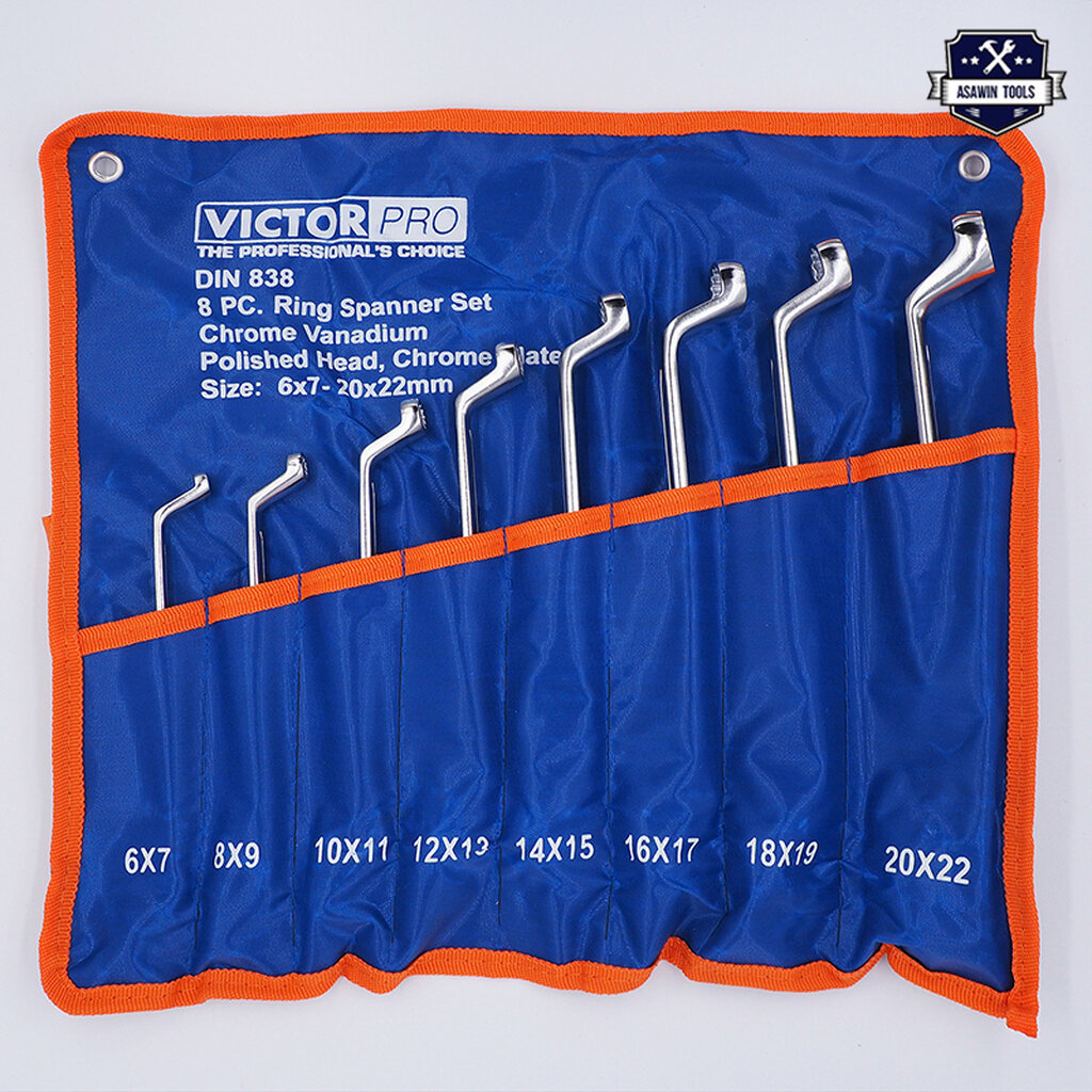 แหวน VICTOR PRO 8 ตัวชุดมิล : 6x7 MM - 20x22 MM