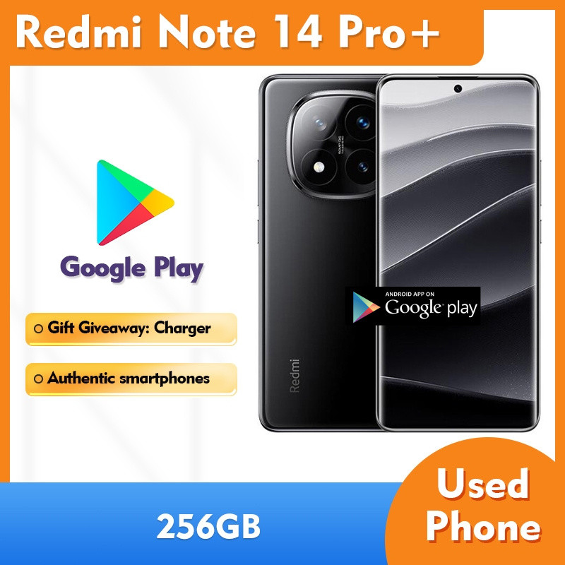 โทรศัพท์มือสอง Redmi Note 14 Pro + 5g Android สมาร์ทโฟนหน้าจอเดิม 256GB ROM จัดส่งฟรี JX6H