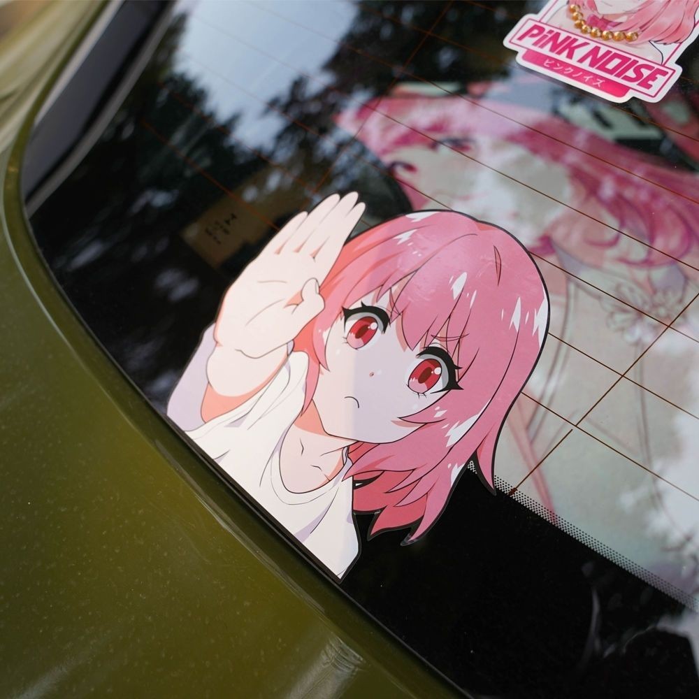 【mlq010.th】 粉色噪音pinknoise“PNSG”JDM汽车LOGO二次元潮流动漫粉色贴 【0602a9ZjHNu1n】