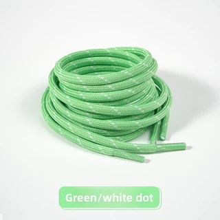 เชือกผูกรองเท้าทรงกลมลายจุดโพลีเอสเตอร์สีขาวสีดําสีขาว, เชือกผูกรองเท้าทดแทนรองเท้าผ้าใบสําหรับเดินป่ากลางแจ้งรองเท้าลําลอง