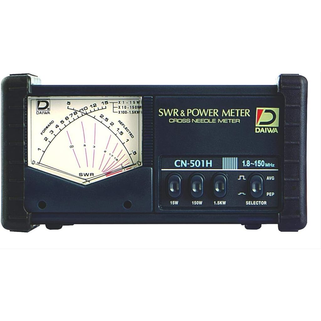 Daiwa CN‐501H HF/VHF Cross-Need SWR & Power Meter, 1.8–150 MHz, 15/150/1.5 kW ช่วงกําลังไปข้างหน้า, 