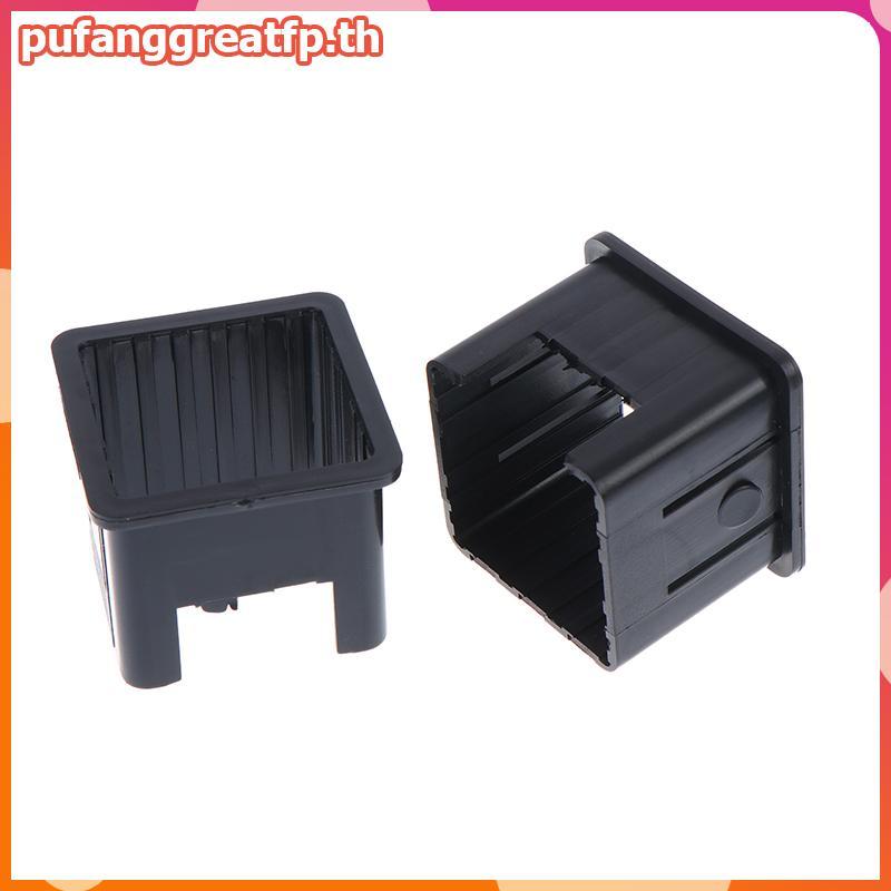 PUCEFP 5 ชิ้น Bla ท่อสี่เหลี่ยม End Caps เก้าอี้ Glide ใส่ปลั๊ก Heavy Duty สําหรับโลหะเฟอร์นิเจอร์หลอดเปลี่ยน.
