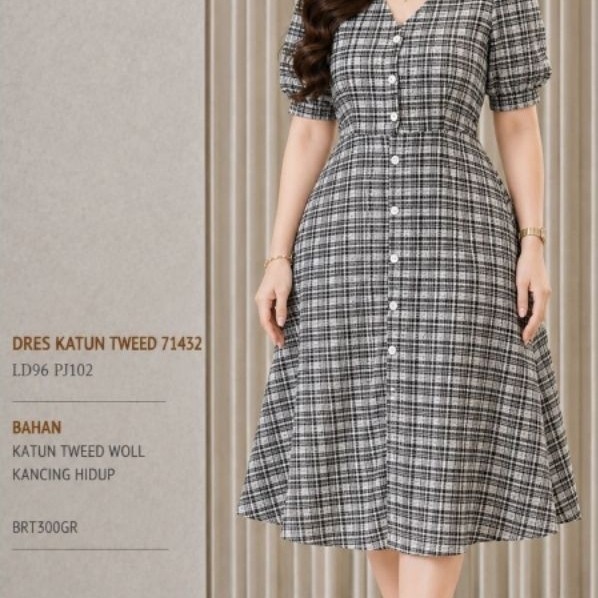 TWEED DRESS 50165-15557-71432