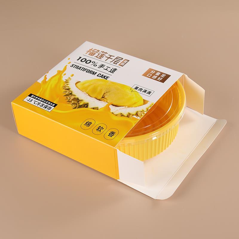 Square Handmade Durian Cat Mountain King Black Thorn Durian Taro Puree Melaleuca Cake Box บรรจุภัณฑ์