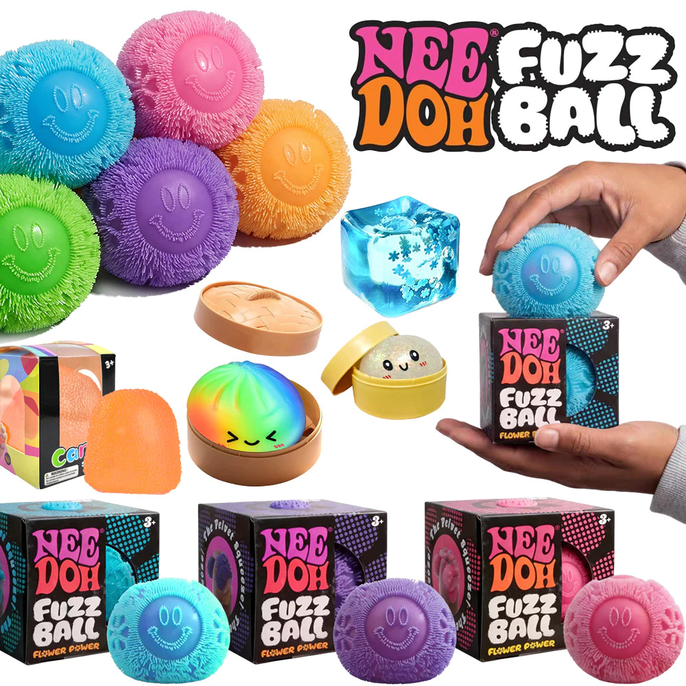 NeeDoh Fuzz Ball Soft Slow Rebound Fidget ของเล่นที่มีประสิทธิภาพความเครียด Reliever สําหรับเด็กผู้ใหญ่ของขวัญ