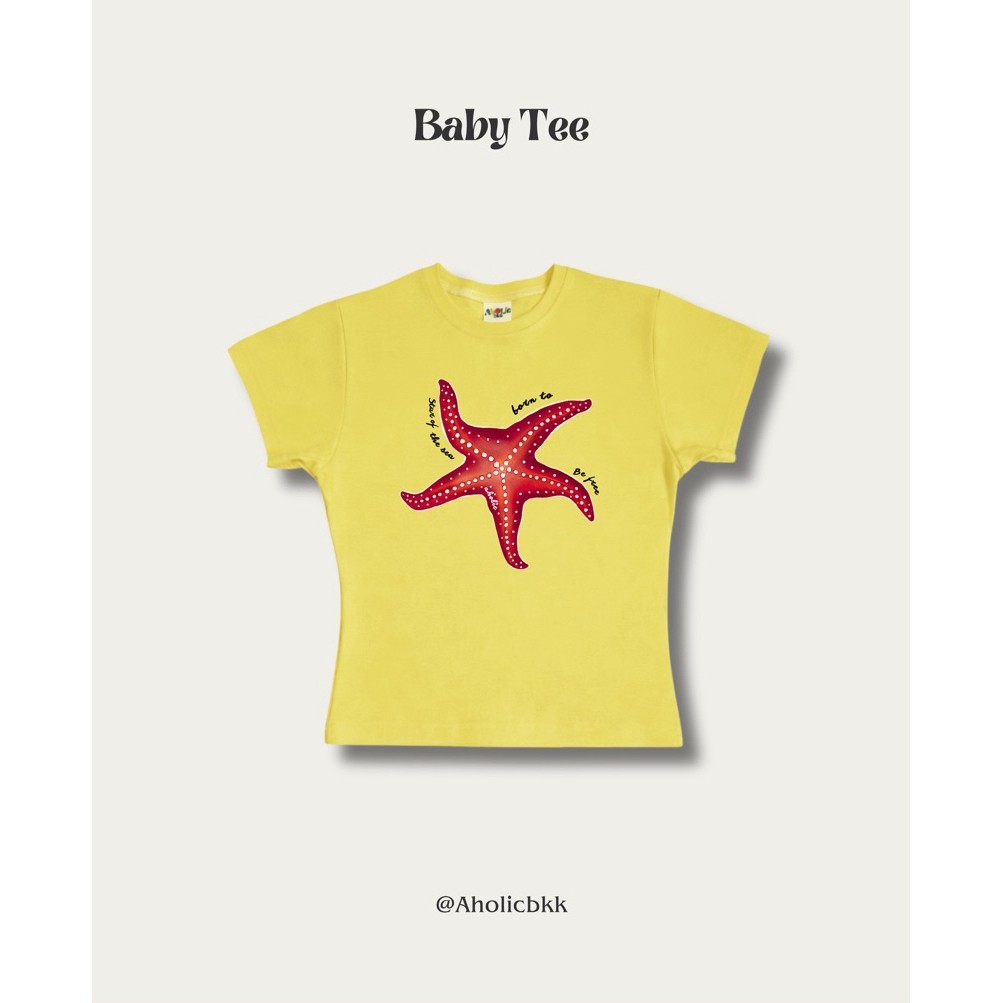 AHOLICBKK | เสื้อทรง BABY TEE - Starfish Collection