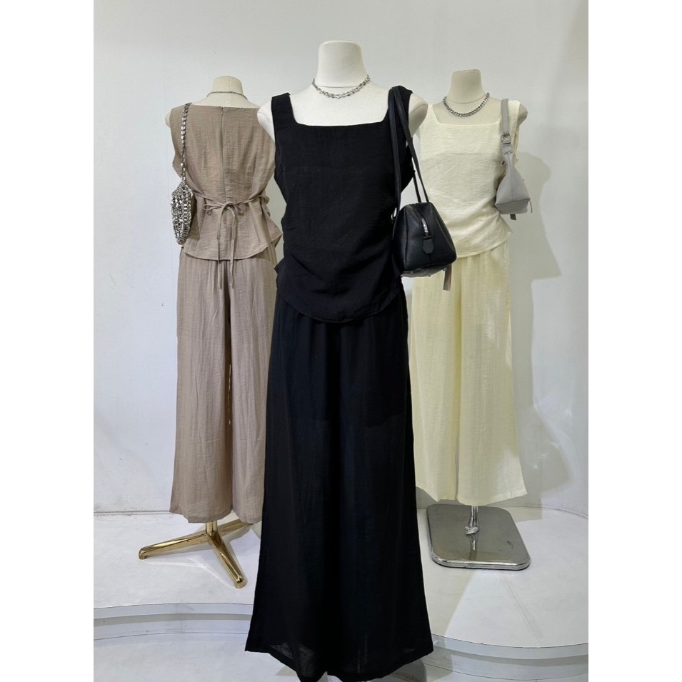 M2105 ชุดเซ็ต 2 ชิ้นที่สาวๆ ต้องมีติดตู้ ได้ทั้งเสื้อและกางเกง