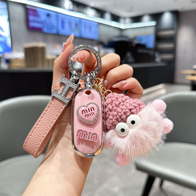 Su Meng เหมาะสําหรับ Yadi ฝาครอบกุญแจรถไฟฟ้า m5 Guanneng m9 รถแบตเตอรี่ e9 Oman q6 หัวเข็มขัด x5 เปล