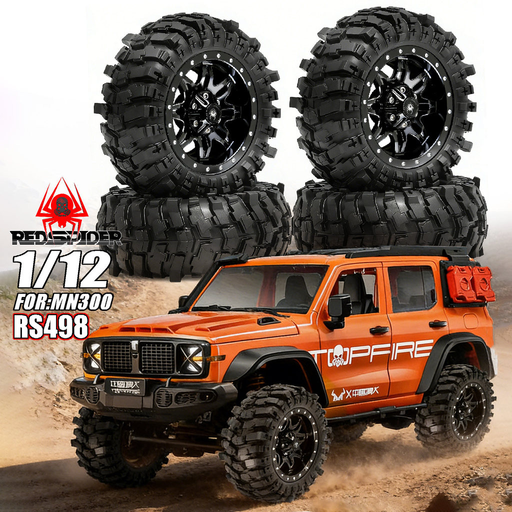 4PCS 85 มม.ยางล้อ 12 มม.Hex Hub สําหรับ 1/12 MN300 Hyper GO MJX 10208 RC รถอะไหล่อัพเกรดอุปกรณ์เสริม