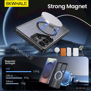 SAMSUNG BKWHALE Cooling เคสโทรศัพท์แม่เหล็กสําหรับSamsung S26 S25 S24 S23 Ultra Plus + FE S25FE S24FE A57 A56 A55 A37 A36 A35 A27 A26 A25 A17 A16 A15 A07 ป้องกันฤดูใบไม้ร่วงปกหลัง