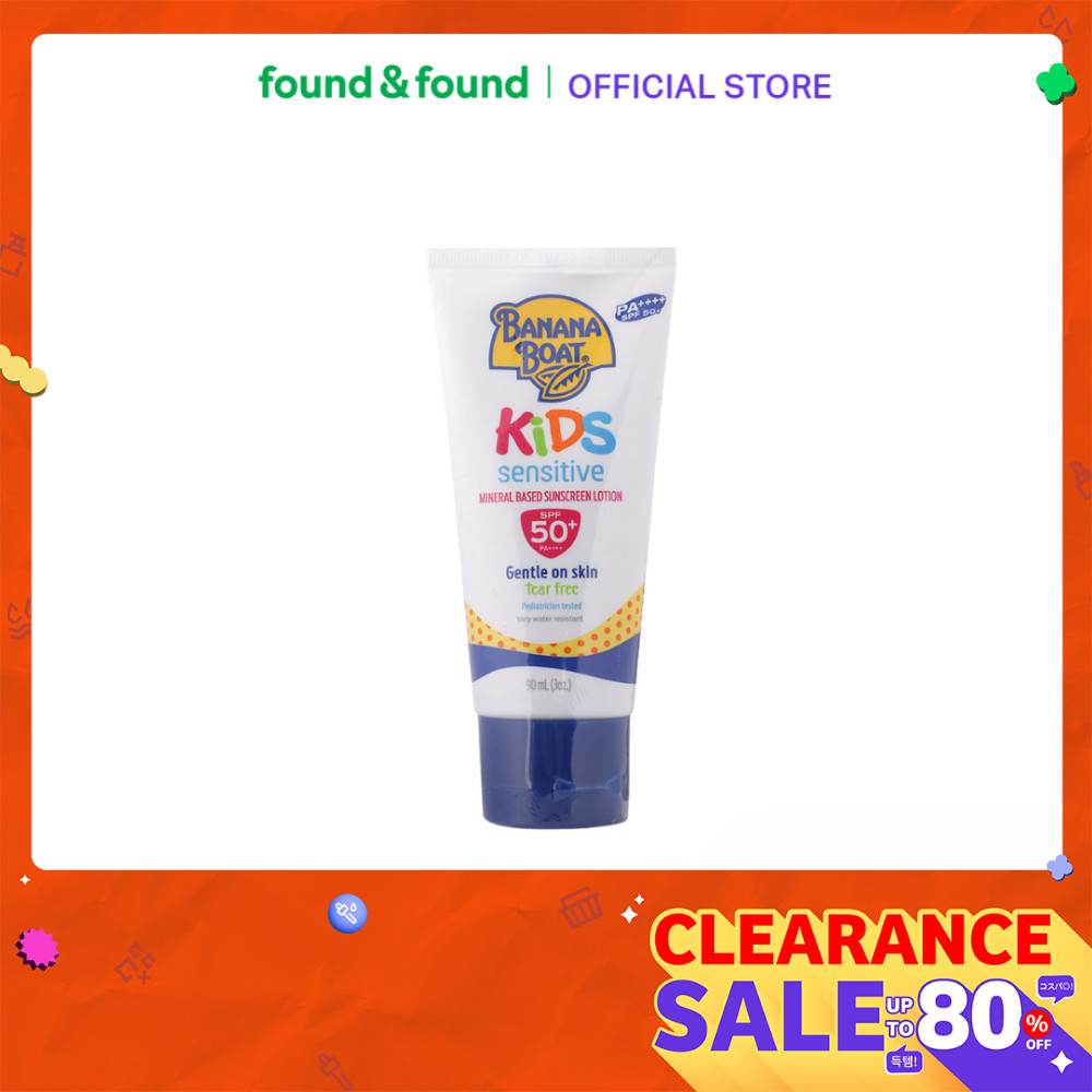 [EXP 2027-06-01] Banana Boat Kids Sensitive Mineral Based 90ml ครีมกันแดดเด็ก สูตรมิเนอรัล found & found