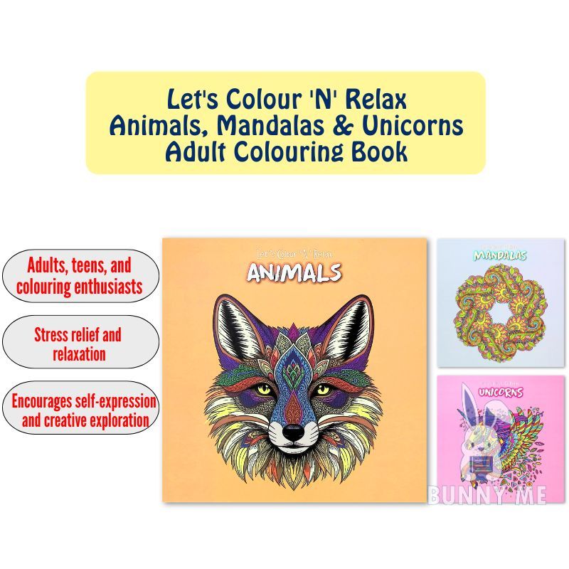 [BUNNY] Mind to Mind: Lets Colour N Relax - หนังสือคูริ่งสําหรับผู้ใหญ่