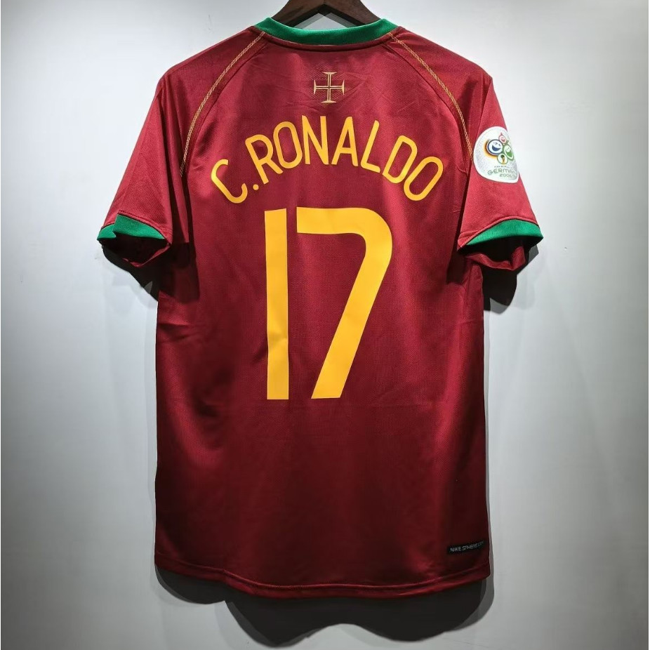 2006 Portugal Home Retro Fan Short-Sleeve Jersey High quality shirts S-2XL