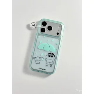 เคสโทรศัพท์โทรศัพท์ เหมาะสําหรับ iPhone 11 12 13 14 15 16 17 Pro max Plus Air ร่ม Crayon Shin-Chan Shock-proof Shock-proof เคสรวมทุกอย่าง BGDM