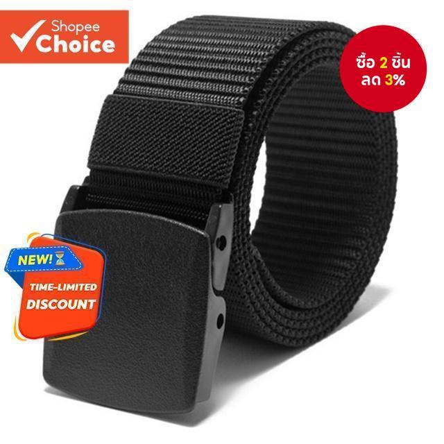 เข็มขัดผ้าใบทอกลางแจ้ง Mens - หัวเข็มขัดอัตโนมัติไนลอนผสมสําหรับ Leisure & Travel