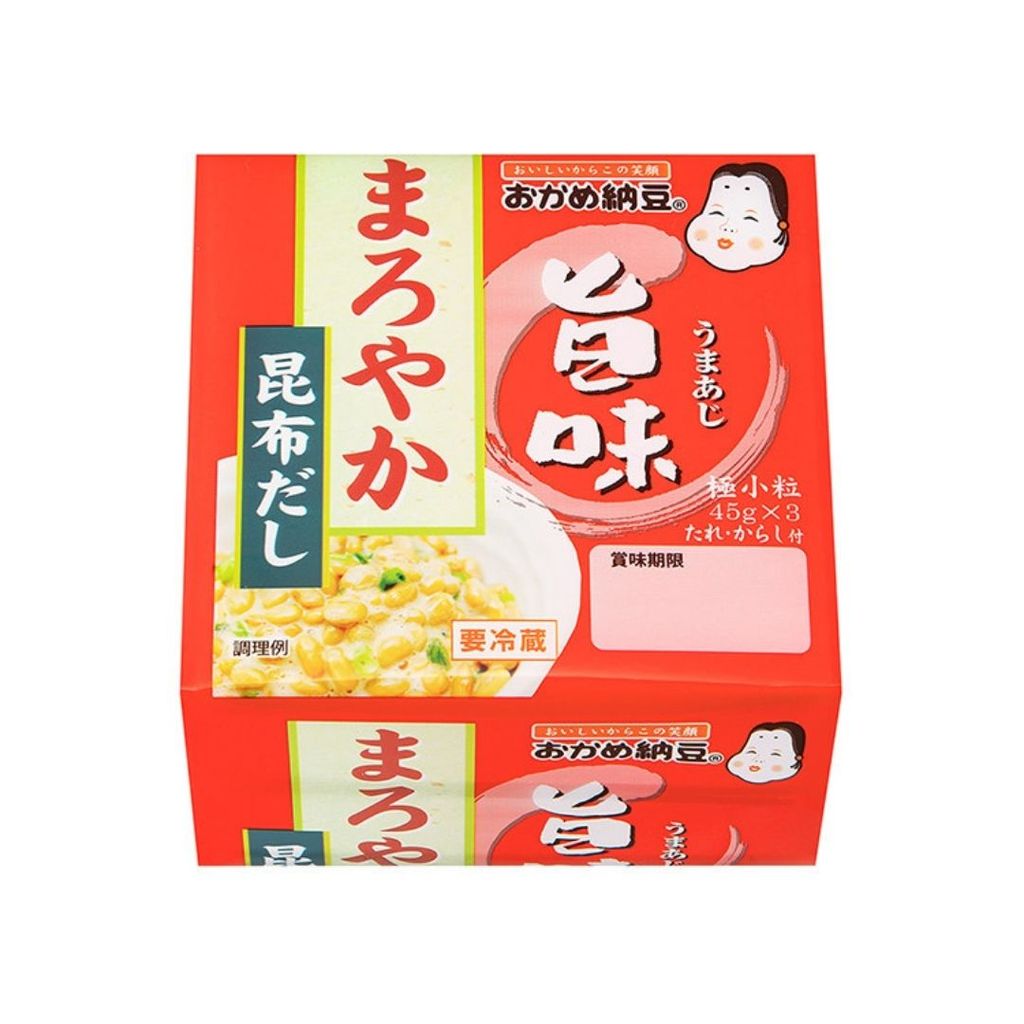 โอคาเมะ นัตโตะรสคอมบุดาชิ Okame Natto Maroyaka Kombu Dashi Umami 45g. Pack3