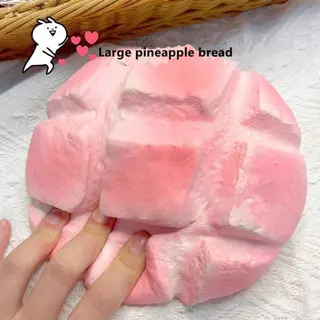 QHENTIN ขนมปัง Squishy ของเล่น, ขนาดใหญ่จําลอง Sensory Fidget ขนมปัง, เด็กสมจริง Slow Rising Prank ตกแต่งสับปะรด Bun Squishy ของขวัญวันเกิด