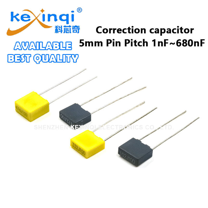 (5 ชิ้น) 100V 63V Correction Capacitor 5 มม.Pitch 1nF 10nF 100nF 1uF 15nF 2.2nF 22nF 4.7nF 47nF 470n