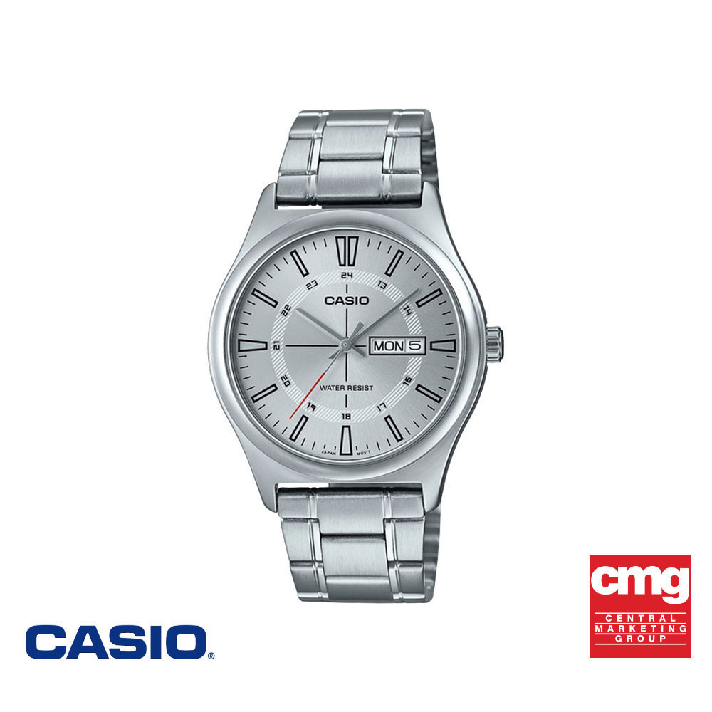 CASIO นาฬิกาข้อมือ CASIO รุ่น MTP-V004D-7CUDF วัสดุสเตนเลสสตีล สีเงิน