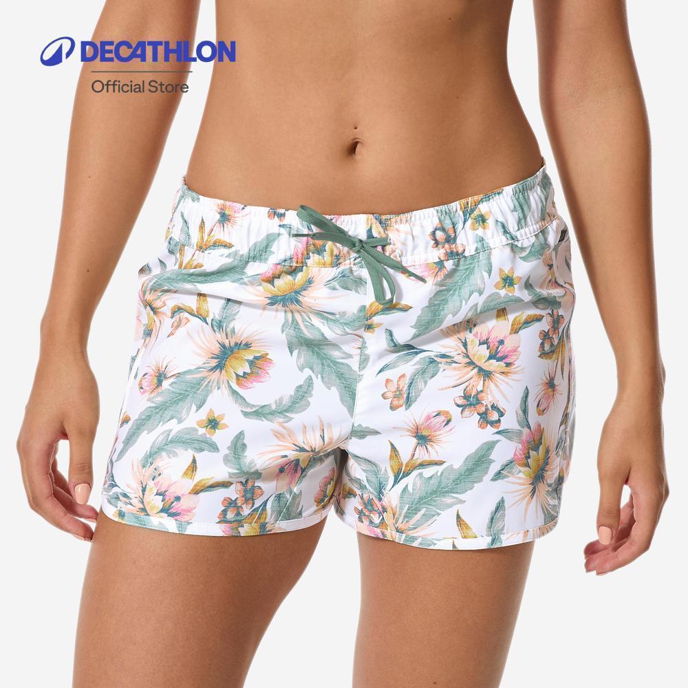 Decathlon Women’S Surfing Swim Shorts กางเกงว่ายน้ำโต้คลื่นขาสั้นสำหรับผู้หญิง รุ่น Tini - White