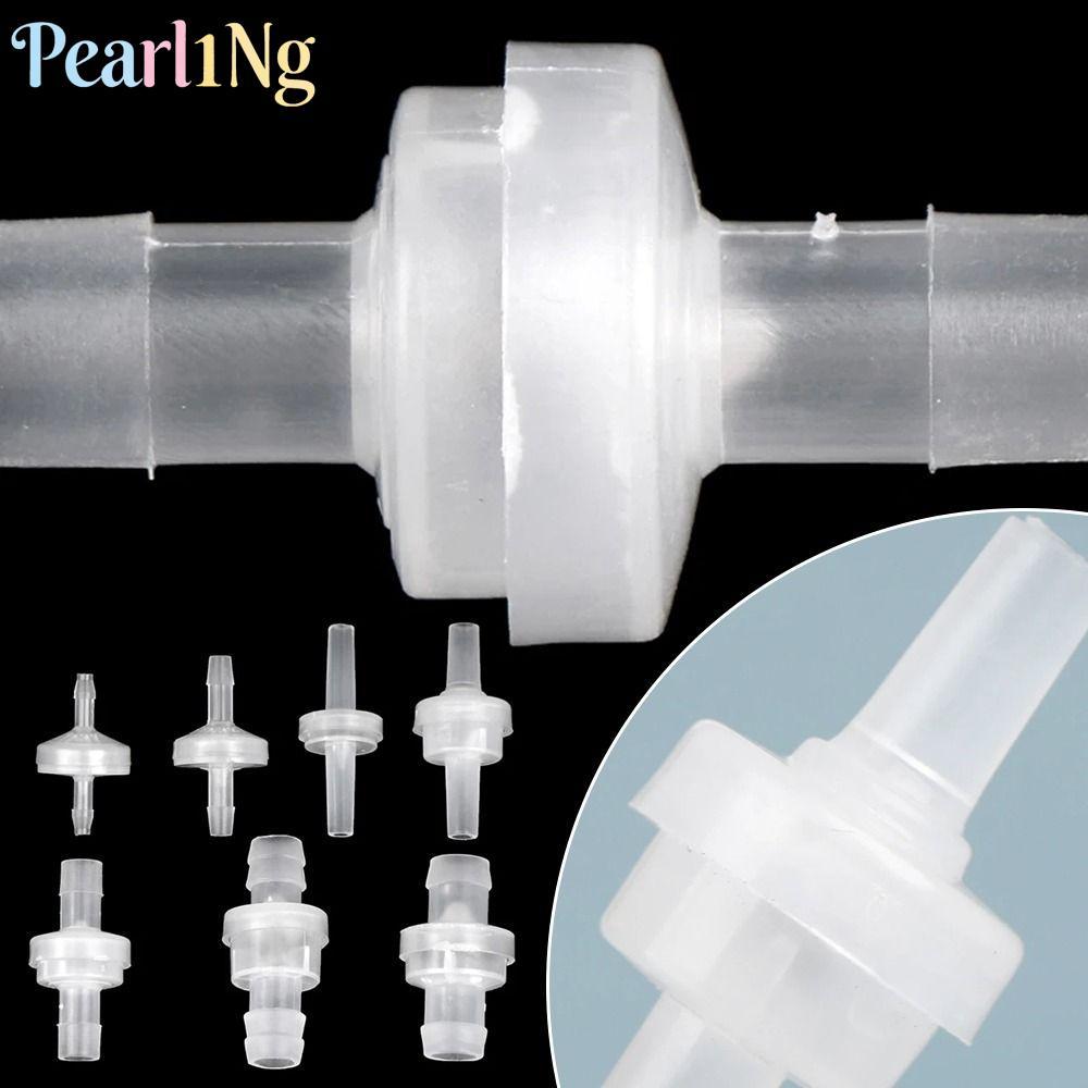 PEARLTH 1/5 ชิ้นวาล์วตรวจสอบพลาสติก, One Way Non-Return แก๊สของเหลวน้ํา One-Way วาล์ว, ปั๊มลมอุปกรณ์เสริมเส้นผ่านศูนย์กลาง 3/4/6/8/10/12 มม.เจดีย์อินไลน์ของเหลว Stopper