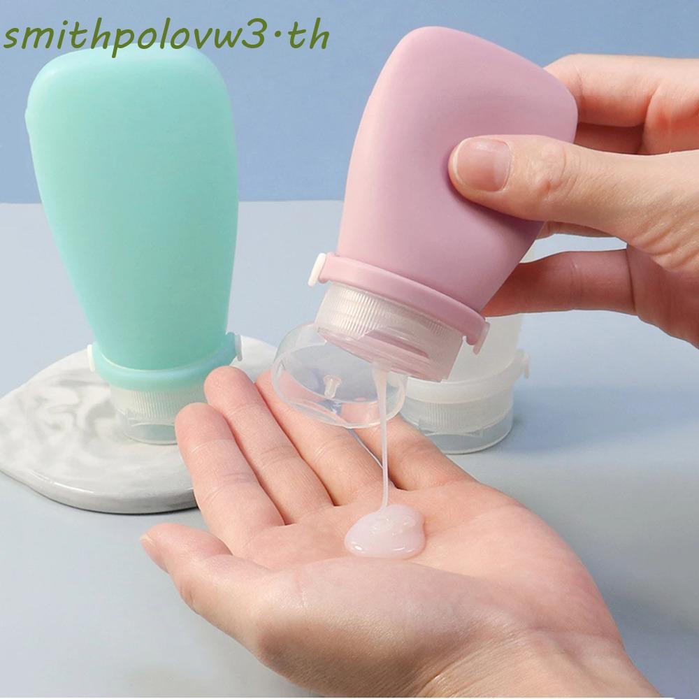 สมิธโปโล ขวดเดินทางซิลิโคนแบบพกพา,ซิลิโคนแบบพกพาขวดรีฟิล,หลอดบีบรั่วซึมรีฟิลที่มีสีสันนุ่มขวดจ่ายแบบพกพาแชมพู