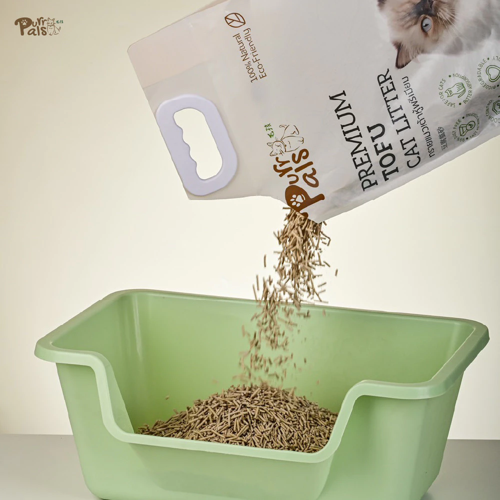 Purrpals TOFU cat litter ความจุ 6 ลิตร มีให้เลือก 3 รสชาติ คุณภาพสูง ย่อยสลายได้ทางชีวภาพ ทรายแมวเต้าหู้พรีเมียม