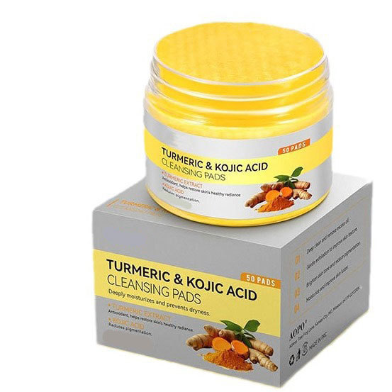 ภาษาอังกฤษทั้งหมด TURMERIC Koji ACID ปะเก็นทําความสะอาด TURMERIC & KOJIC ACID Exfoliating tk