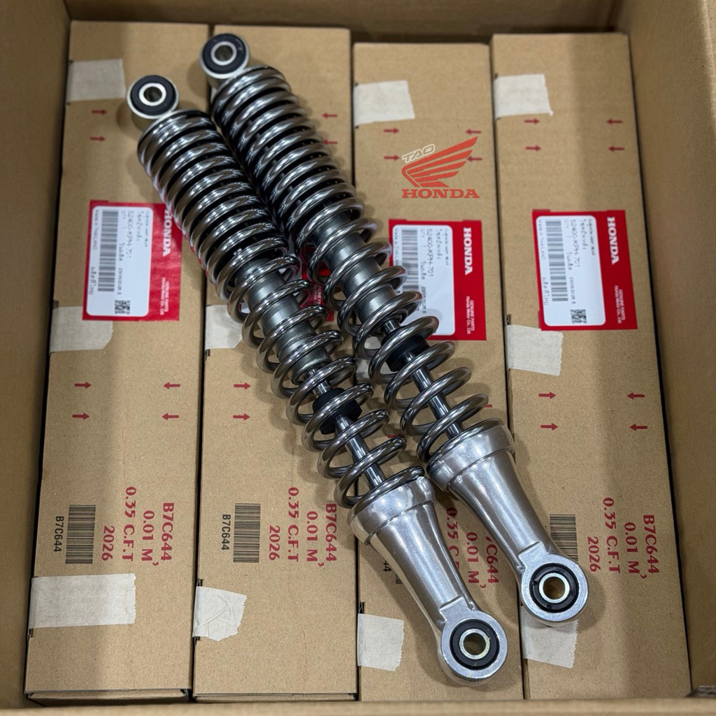 โช้คหลังเวฟ125rsiบังลม หัวเถิก หน้าแหลม สปริงเงา แท้ศูนย์ฮอนด้า 52400-KPH-701