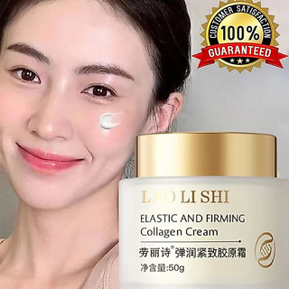 LAOLISHI Collagen Cream Original Krim Kolagen Pemutih Penghilang Flek Hitam Membandel Pemutih Wajah Glowing Cepat Pelembab Wajah 50g