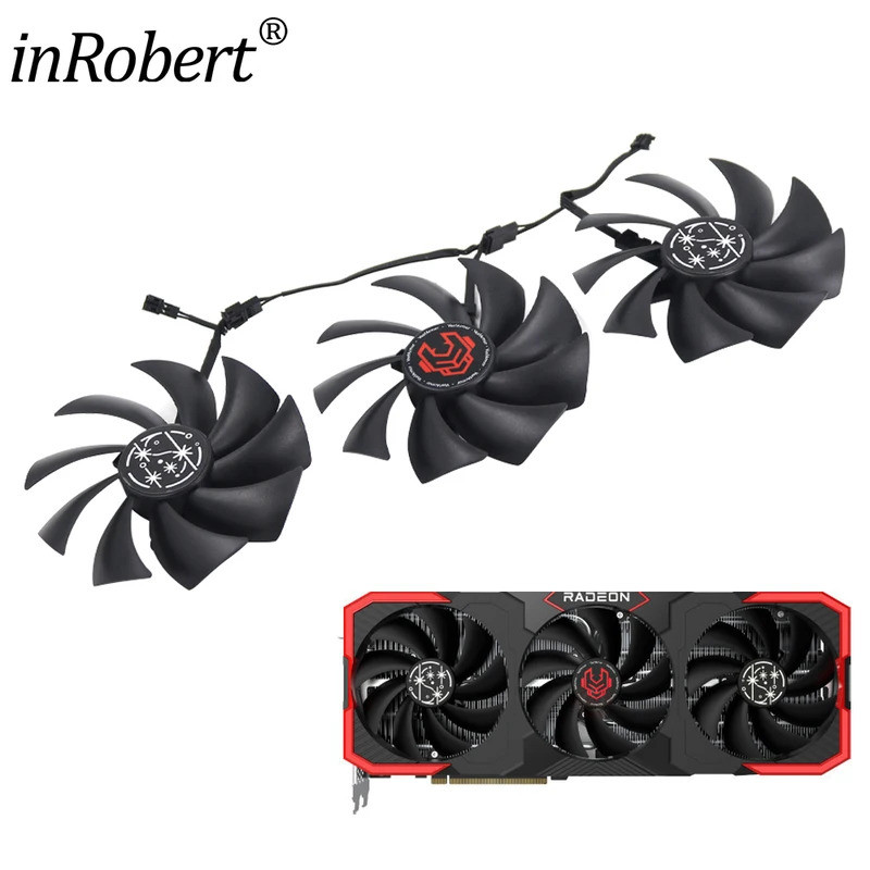 IVideo การ์ดพัดลมสําหรับ VASTARMOR RX 7900 XTX 4Pin FD10015H12D RX7900XTX กราฟิกการ์ดพัดลมระบายความร