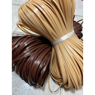 เส้นพลาสติกสานบ้านมีทรัพย์ ตราลูกโจ้แท้ 6 มม. สีพื้น 29 สี สำหรับสานกระเป๋า สานตะกร้า งานจักสาน DIY เลือกขนาด 0.5 กก. /